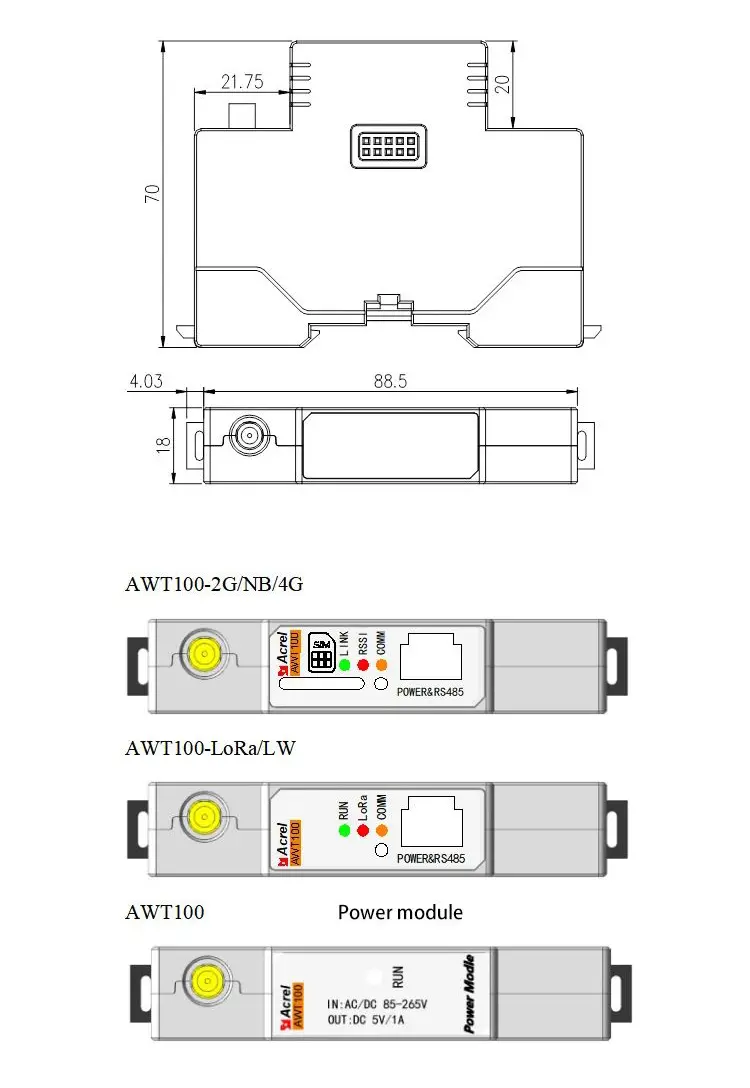 AWT100-4GHW IoT Smart 4G Gateway - 4